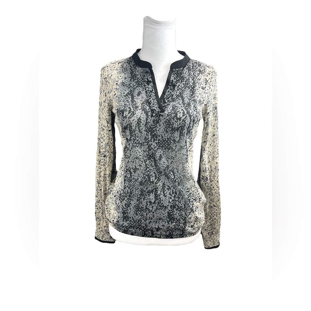The Limited Y2k Style Sheer Long Sleeve‎ Snake Print Top Fairy Grunge Goth XS